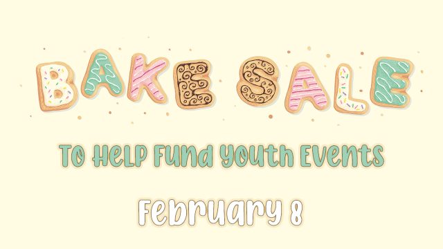 Bake sale - inscription in the shape of sweet cookies