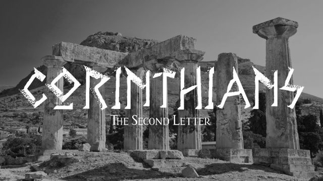 Ruins of temple in Corinth, Greece Ruins of temple in Corinth, Greece - archaeology background